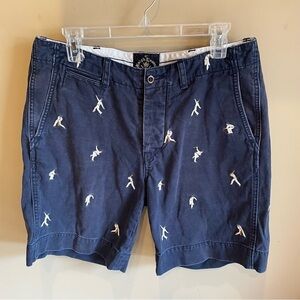 Vintage Polo Ralph Lauren Cricket All Over Print Preppy Navy Shorts Men